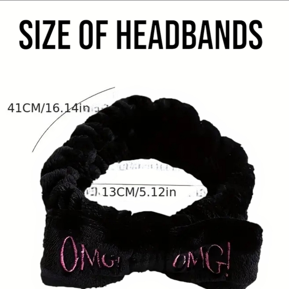 Soft & Fluffy "OMG" Hair Headband With Bow - Beige - Picture 5 of 7